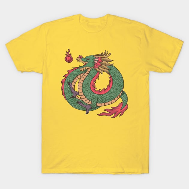 Traditional Chinese dragon T-Shirt by MaiKStore